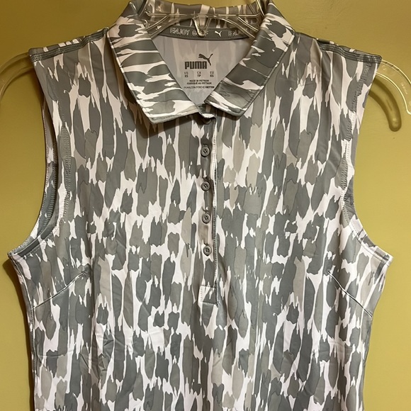 NWT PUMA Cloudspun Three Brush Sleeveless Polo Golf Shirt - XS - Picture 5 of 11
